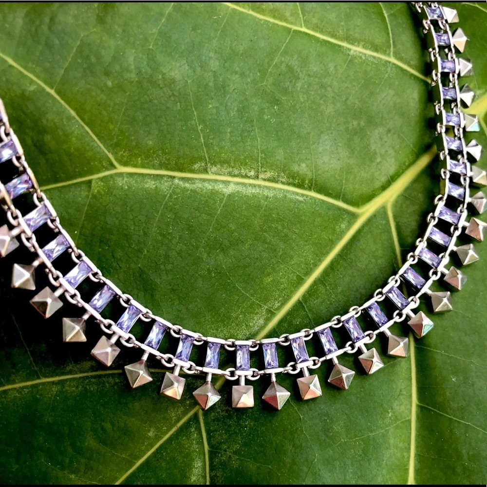 KENDRA SCOTT Oscar choker necklace silver